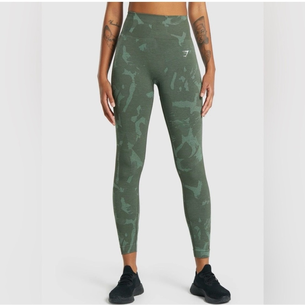 Gymshark Olive Camo Leggings